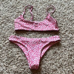 Extra small Cheeta print SHEIN bathing suit set